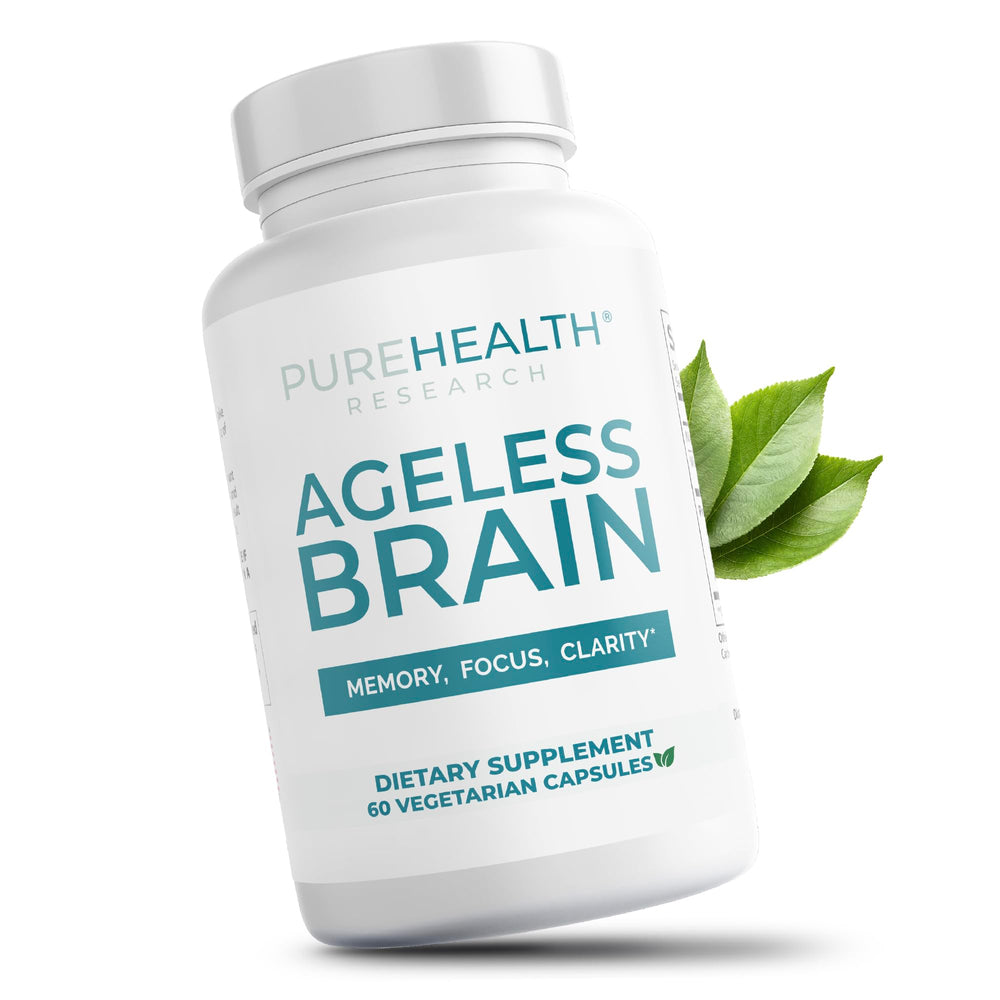 PUREHEALTH RESEARCH Ageless Brain capsules in bottle for memory and focus support