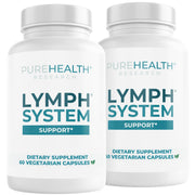 PureHealth Research Lymph System Support bottle front view for everyday lymphatic support.