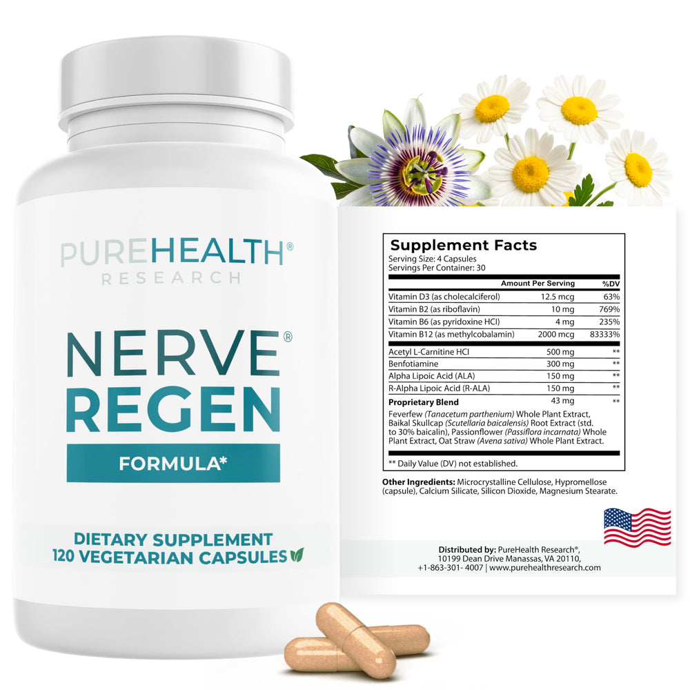 PureHealth Research Nerve Regen bottle ready for daily nerve support.
