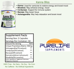 PureLife Kanna Bliss herbal blend highlights time-tested adaptogens for balance.