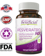 RESVERATROL1450 bottle interior shot illustrates capsule design for easy swallowing.