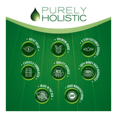 Purely Holistic Vitamin B Complex label close-up showing vegan, non-GMO ingredients.
