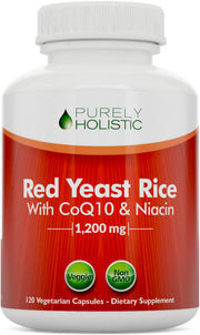 Purely Holistic Red Yeast Rice 1200mg bottle may support heart health.