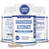Purely Optimal Magnesium Glycinate bottle emphasizing high absorption.