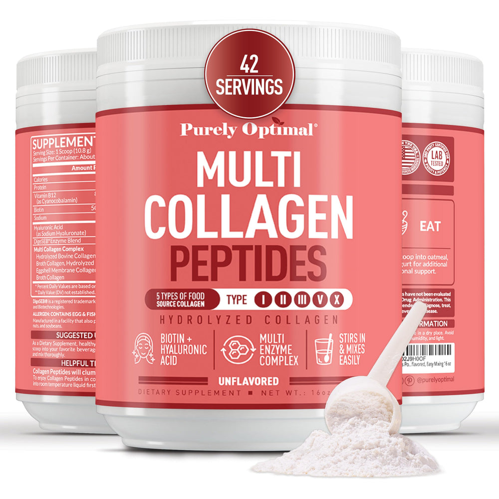 Purely Optimal Multi Collagen Powder unflavored scoop for easy mixing
