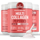 Purely Optimal Multi Collagen Powder unflavored scoop for easy mixing