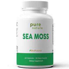 PureNature Plus Sea Moss Complex bottle for daily wellness and gut health support