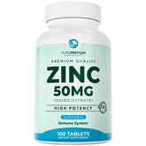 PurePremium Zinc 50mg bottle front for daily immune support