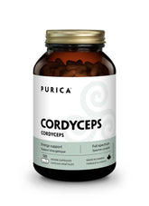PURICA Cordyceps bottle front for daily energy support