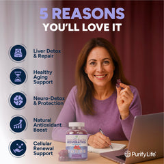 Purify Life Made in USA badge signals trusted manufacturing standards.