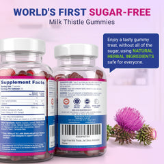 Purify Life milk thistle gummies packaging label and flavor notes