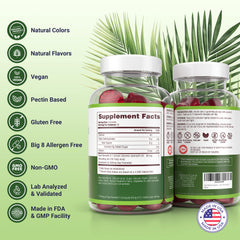 Purify Life Saw Palmetto label highlighting gluten-free gummy supplement.