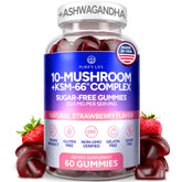 Purify Life Sugar-Free Mushroom Gummies front view for daily wellness.