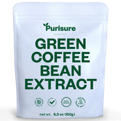Purisure green coffee bean extract powder bottle ready for daily use.