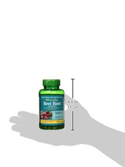 Puritan's Pride Beet Root Extract packaging shown for plant-based wellness.