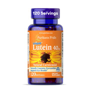 Puritan's Pride Lutigold lutein-zeaxanthin bottle supports daily eye health.