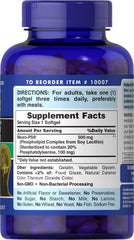 Closeup of smooth Neuro-PS softgels ready for daily use.