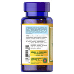 Puritan's Pride D3 softgels shown as preservative-free formulation for clean daily intake.
