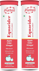 Puriteo Equacider tablet dissolving in water for quick, convenient serving.