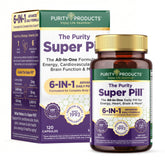 Purity Super Pill bottle front view showing all-in-one daily nutrition.