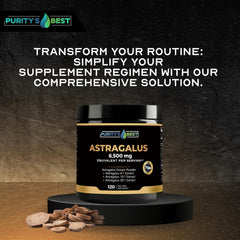 Purity`s Best astragalus 10x extract cap demonstrates enhanced blend for vitality.