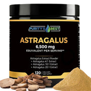 Purity`s Best astragalus root powder bottle for convenient daily immune support.
