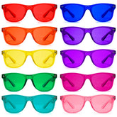Purple Canyon color therapy glasses pack front, showcasing vibrant hues for mood selection.