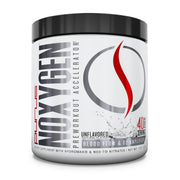 Purus Labs NOXYGEN powder bottle shows a stimulant-free preworkout option.