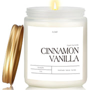 Putart Cinnamon Vanilla Candle in a frosted jar for relaxing home fragrance
