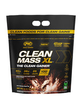 PVL Gold Series Clean Mass XL bottle packaging highlights protein blend.