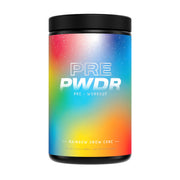 PWDRS Rainbow Snowcone bottle for clean energy during workouts