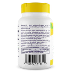 Pycnogenol 100 mg bottle label highlights non-GMO and gluten-free