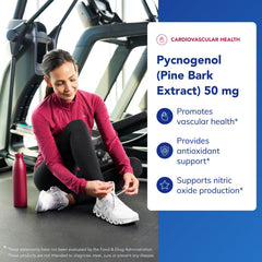 Pycnogenol pine bark extract label – premium hypoallergenic supplement.