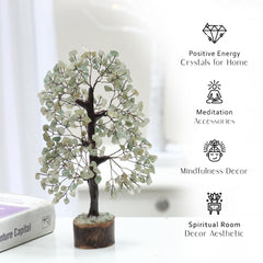 PYOR Green Jade Crystal Tree showcases calming energy for focus at home or office