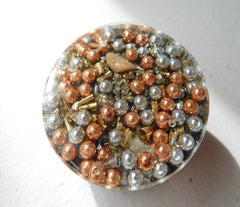 Pyrite tower buster orgone generator base shot fits compact desks.