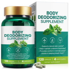 QAJCCXM Body Magic bottle with capsules for daily freshness.