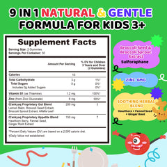 Closeup of Q'ankyaq label highlighting vegan and sugar-free formula