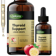 Q'ankyaq Thyroid Support Liquid Drops bottle shown for daily thyroid balance.