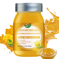 QANLOI Seamoss Gel bottle on white background highlighting immune support potential