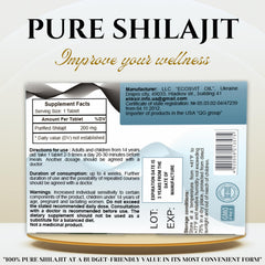 QG Group Shilajit dry drops bottle for easy resin intake.