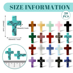 QINJIEJIE palm stone crosses ideal for DIY necklaces and bracelets.