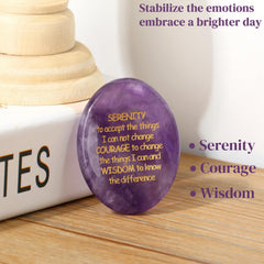 QINJIEJIE serenity-prayer-worry-stone compact mindfulness tool for travel