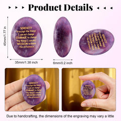 QINJIEJIE amethyst palm-stone used for meditative breaks and balance