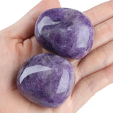 QINJIEJIE amethyst stone close-up with calming purple hues for meditation