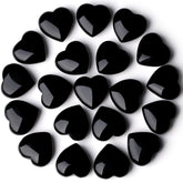 QINJIEJIE black obsidian heart palm stone for meditation and balance.