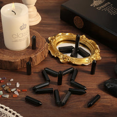 QINJIEJIE Obsidian wands in pocket size support daily focus.