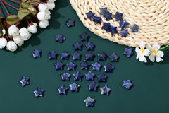QINJIEJIE blue sodalite star crystal for DIY craft and jewelry making.