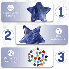 QINJIEJIE blue sodalite star crystal used as a meditation tool.