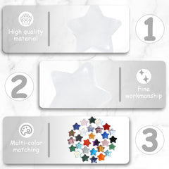 QINJIEJIE clear quartz star mini stone for DIY crafts and jewelry