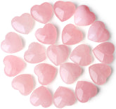 QINJIEJIE: corazón de cuarzo rosa pulido para meditación y uso diario.
